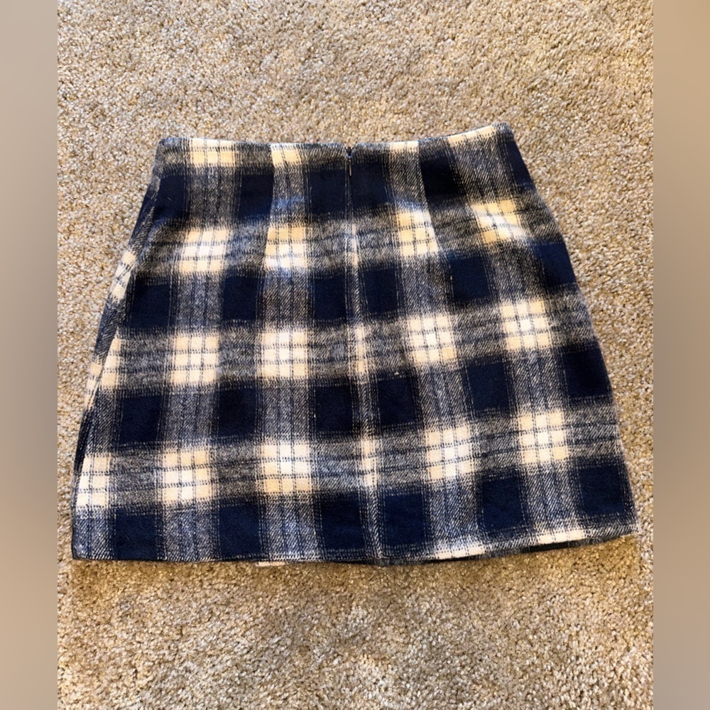 Forever 21 Blue Plaid Mini Skirt Extra Small - Picture 8 of 8